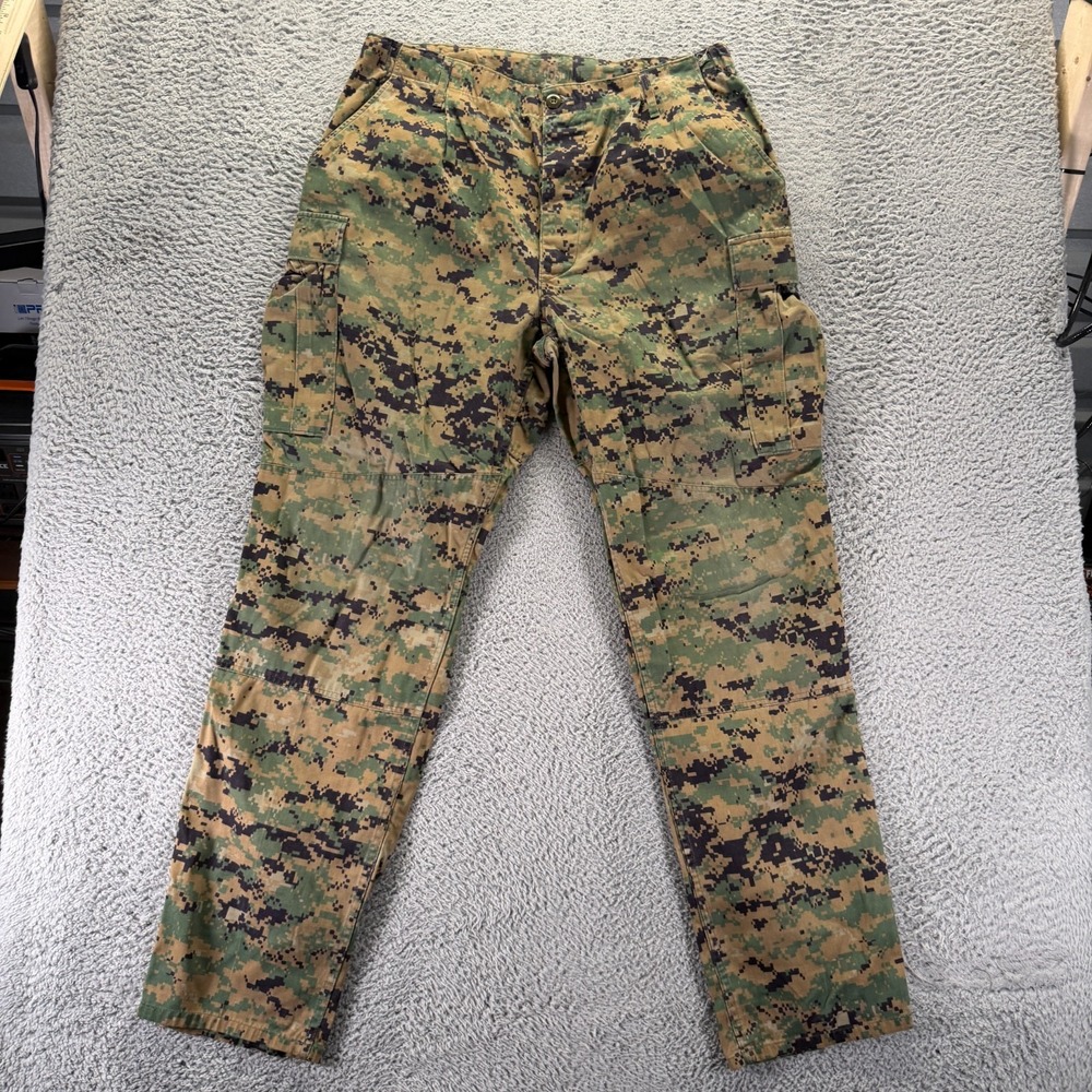 US Army Pant Mens 36x34 Green Camouflage Cargo Straight Combat Military Uniform